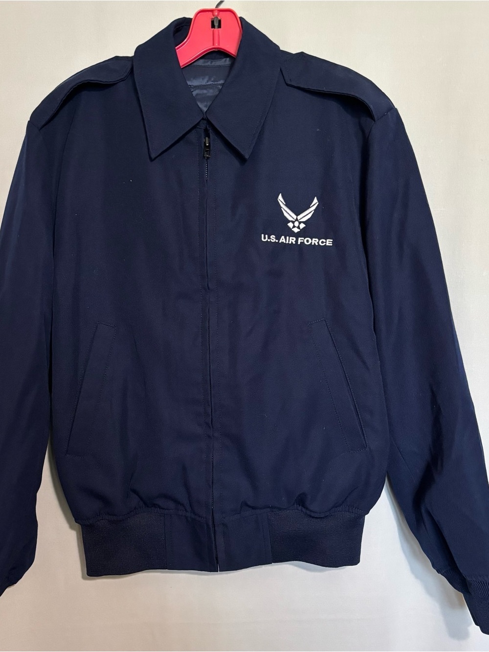 U.S. Air Force Defense Logistics Agency Men's Navy Zip-Front Jacket size 40S